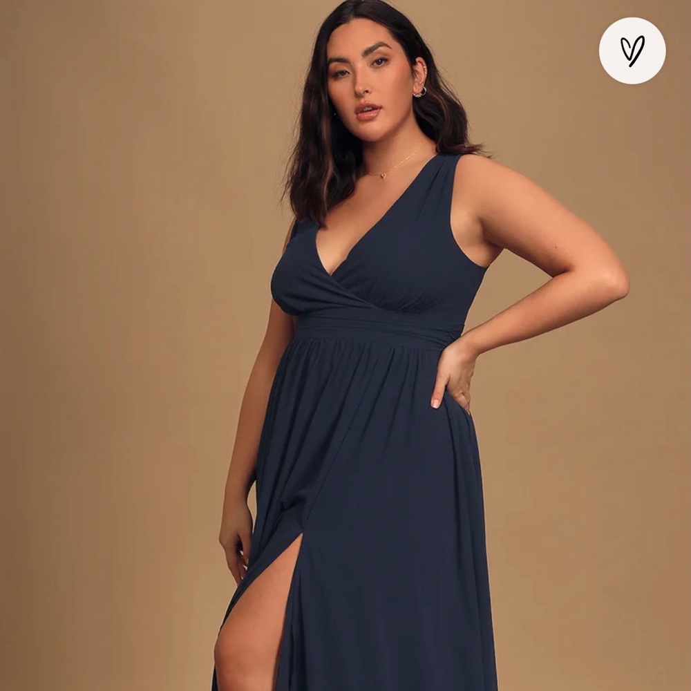 Lulus Thoughts of Hue Dress in Navy Size 1X